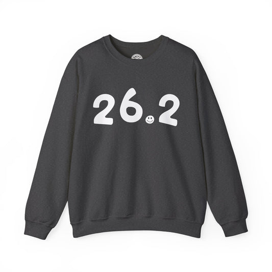 26.2 Happy Tee (Sweatshirt)  Sweatshirt Dark Heather / 2XL HAPPY TEES® BRAND