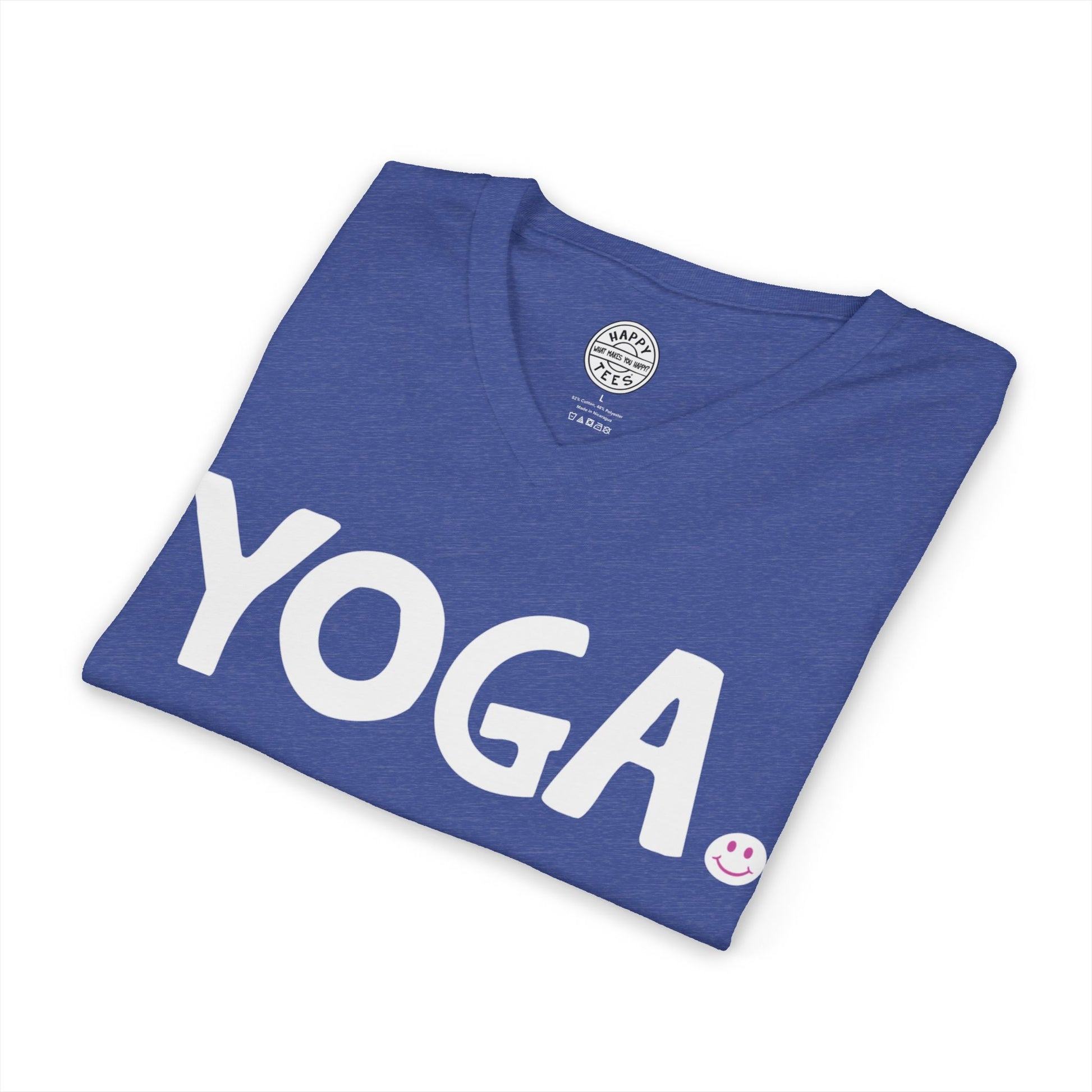 YOGA Happy Tee (V-Neck)  V-neck  HAPPY TEES® BRAND