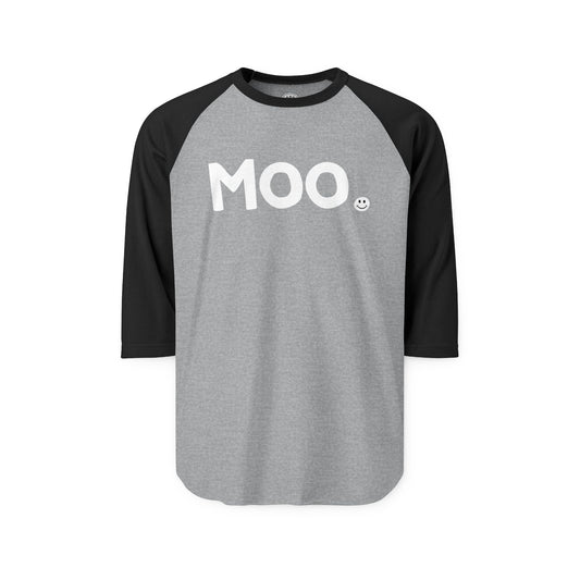 MOO Happy Tee (Long Sleeve Raglan)  Long-sleeve  HAPPY TEES® BRAND