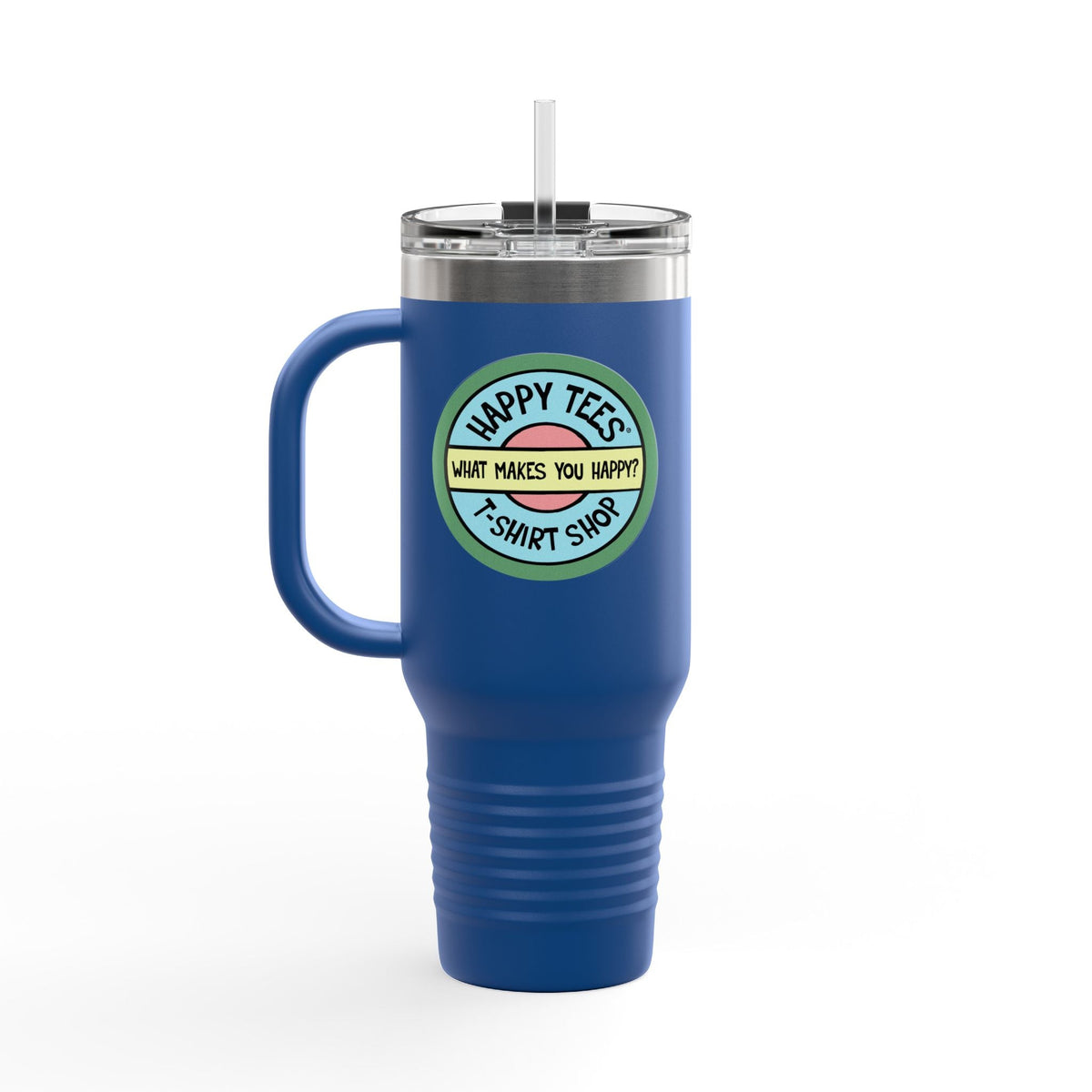Happy Tees Tumbler (color)  Mug 40oz / Royal Blue HAPPY TEES® BRAND