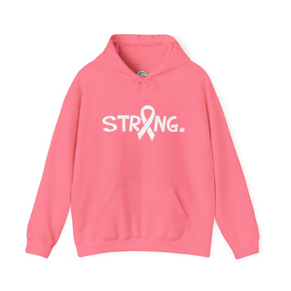 STRONG Happy Tee (Hoodie for Breast Cancer)  Hoodie 2XL / Safety Pink HAPPY TEES® BRAND