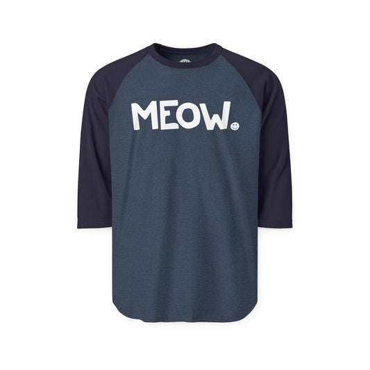 MEOW Happy Tee (Long Sleeve Raglan) - HAPPY TEES® BRAND