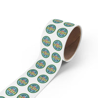 Happy Tees® Round Stickers (color, rolls of 50, 100, 250) Printify