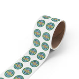 Happy Tees® Round Stickers (color, rolls of 50, 100, 250) Printify