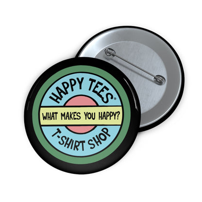 Happy Tees® Pin Buttons (color)  Accessories 2.25" HAPPY TEES® BRAND