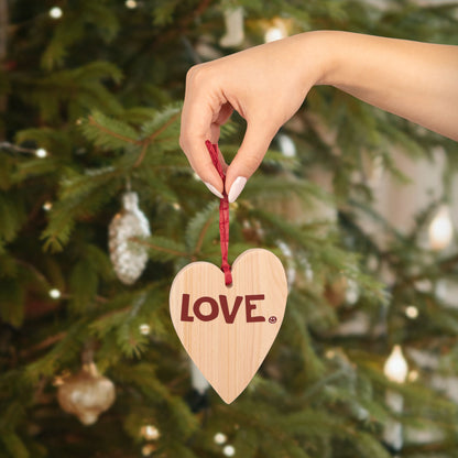 LOVE Happy Tee (Wooden Ornament)  Home Decor  HAPPY TEES® BRAND
