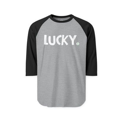 LUCKY Happy Tee (Long Sleeve Raglan)  Long-sleeve  HAPPY TEES® BRAND
