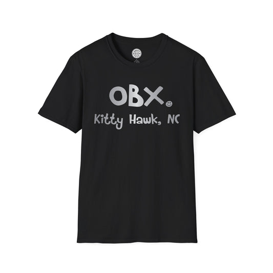 OBX Happy Tee (Silver)  T-Shirt  HAPPY TEES® BRAND