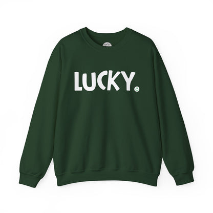 LUCKY Happy Tee (Sweatshirt)  Sweatshirt Forest Green / 2XL HAPPY TEES® BRAND