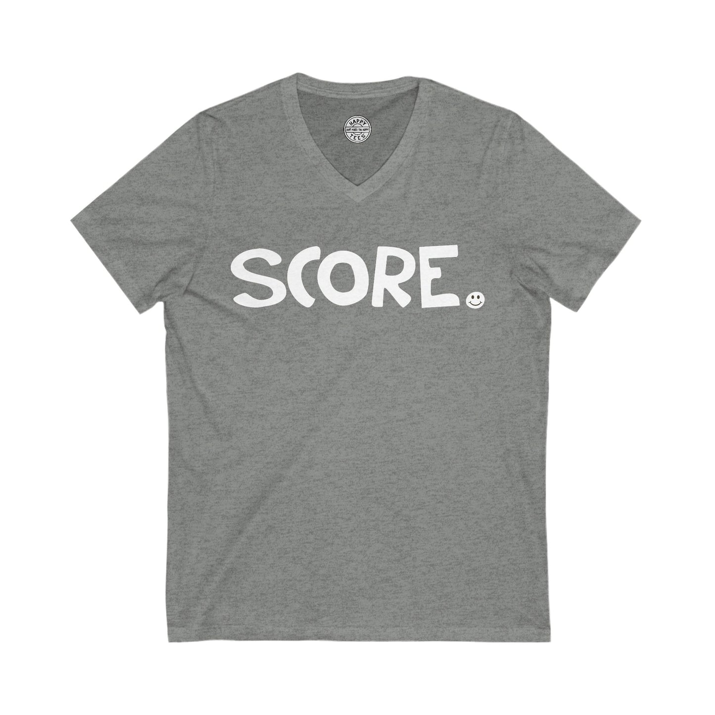 SCORE Happy Tee (V-Neck)  V-neck Deep Heather / 2XL HAPPY TEES® BRAND
