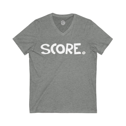 SCORE Happy Tee (V-Neck)  V-neck Deep Heather / 2XL HAPPY TEES® BRAND