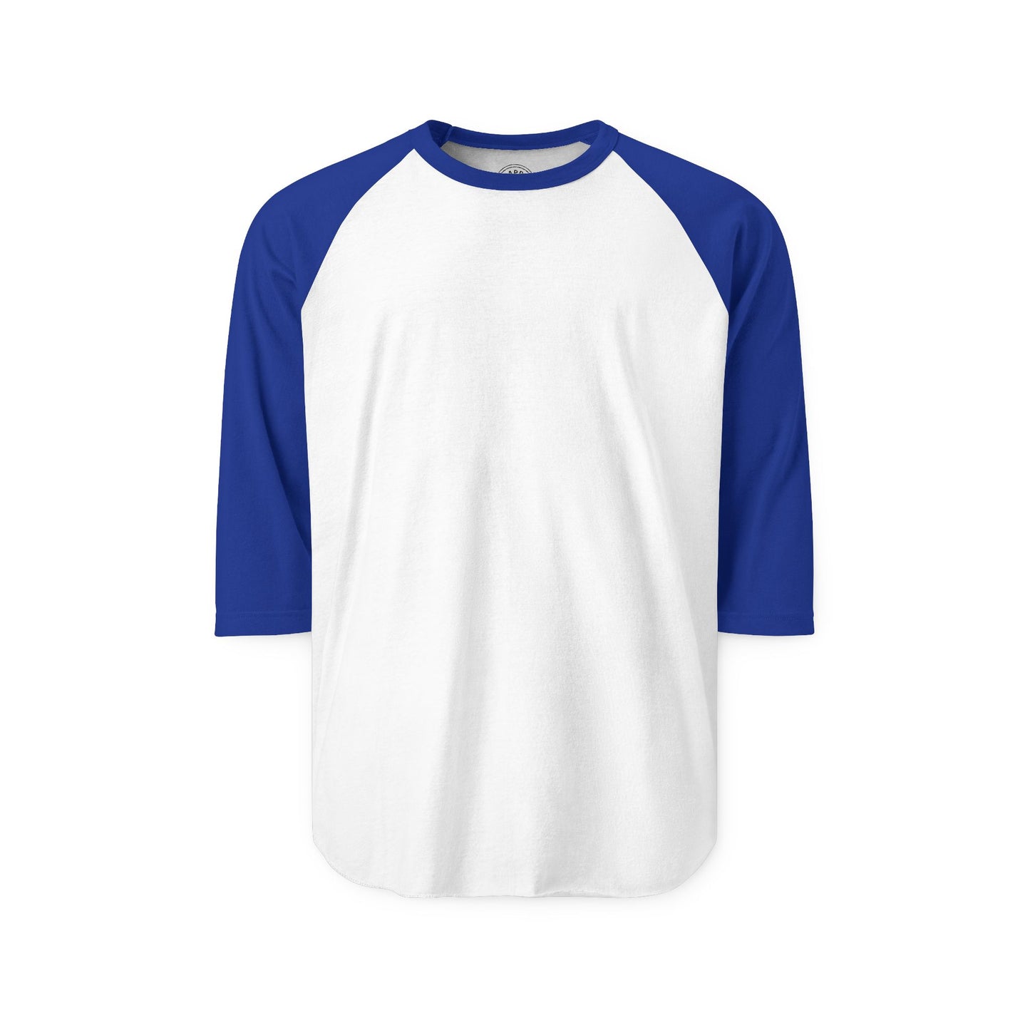 BASIC Happy Tee (Long Sleeve Raglan)  Long-sleeve 2XL / White/Royal HAPPY TEES® BRAND