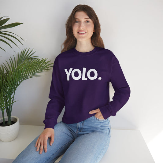 YOLO Happy Tee (Sweatshirt)  Sweatshirt  HAPPY TEES® BRAND