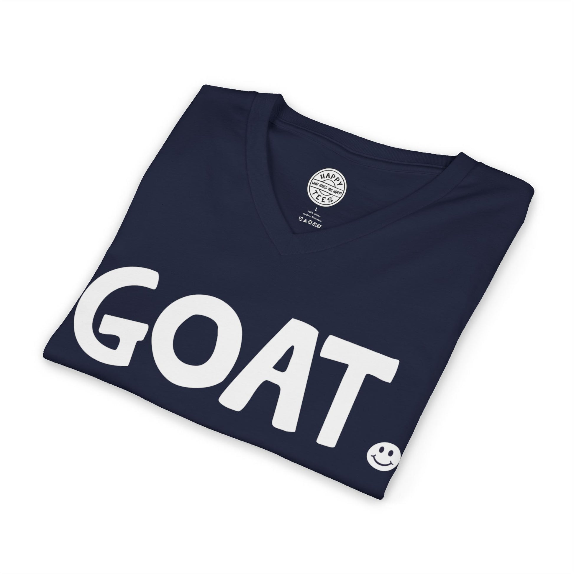 GOAT Happy Tee (V-Neck)  V-neck  HAPPY TEES® BRAND