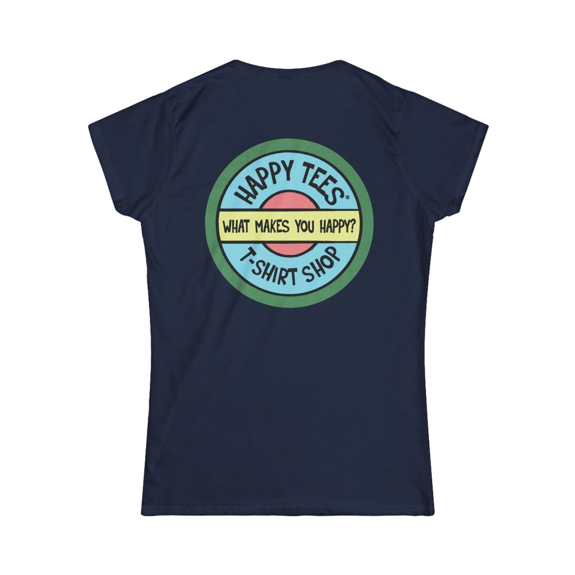 Happy Tees® T‑Shirt (Women's Tee without front logo)  T-Shirt  HAPPY TEES® BRAND