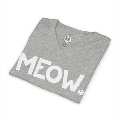 MEOW Happy Tee (V-Neck)  V-neck  HAPPY TEES® BRAND
