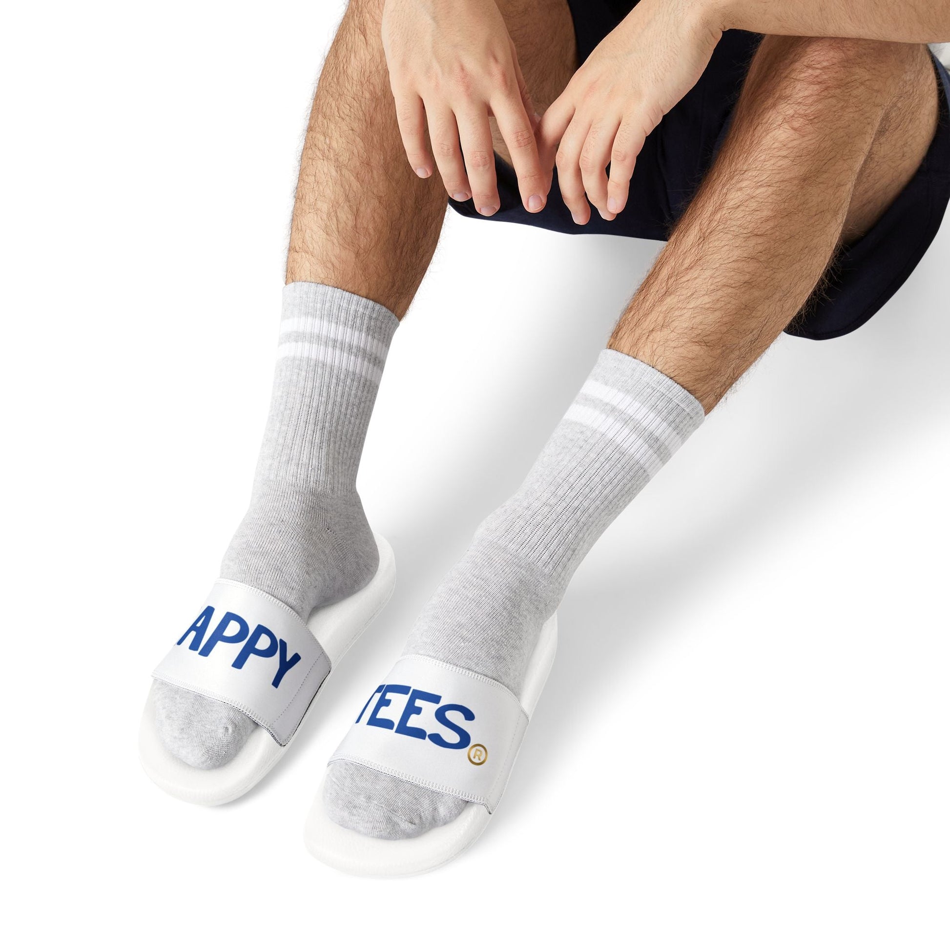 Happy Tees® Sandals (Split words on each foot)  Shoes  HAPPY TEES® BRAND