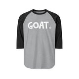 GOAT Happy Tee (Long Sleeve Raglan)  Long-sleeve 2XL / Heather Grey/Black HAPPY TEES® BRAND