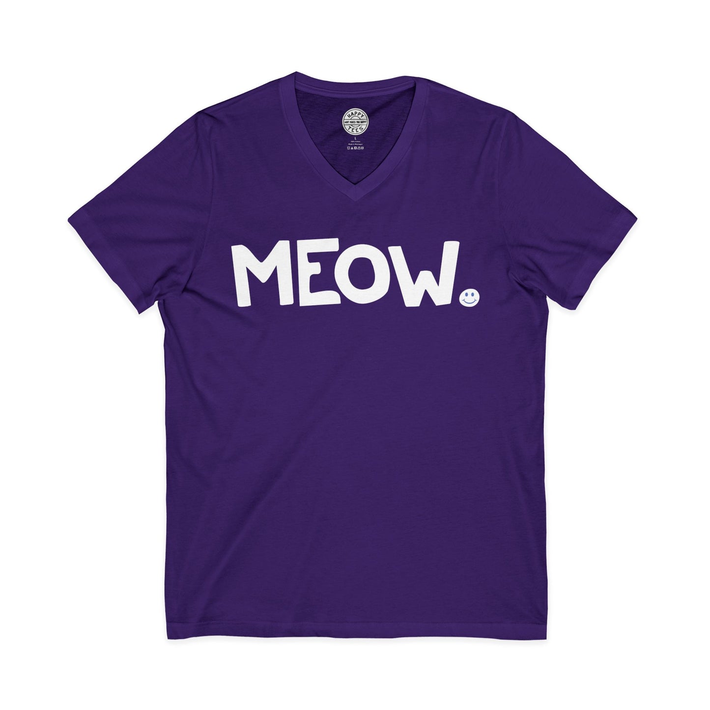 MEOW Happy Tee (V-Neck)  V-neck  HAPPY TEES® BRAND