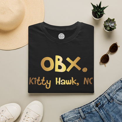 OBX Happy Tee (Gold)  T-Shirt  HAPPY TEES® BRAND