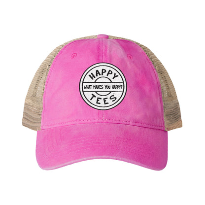 Happy Tees® Cap (Women's Washed Mesh-Back, Embroidery)  Hats  HAPPY TEES® BRAND