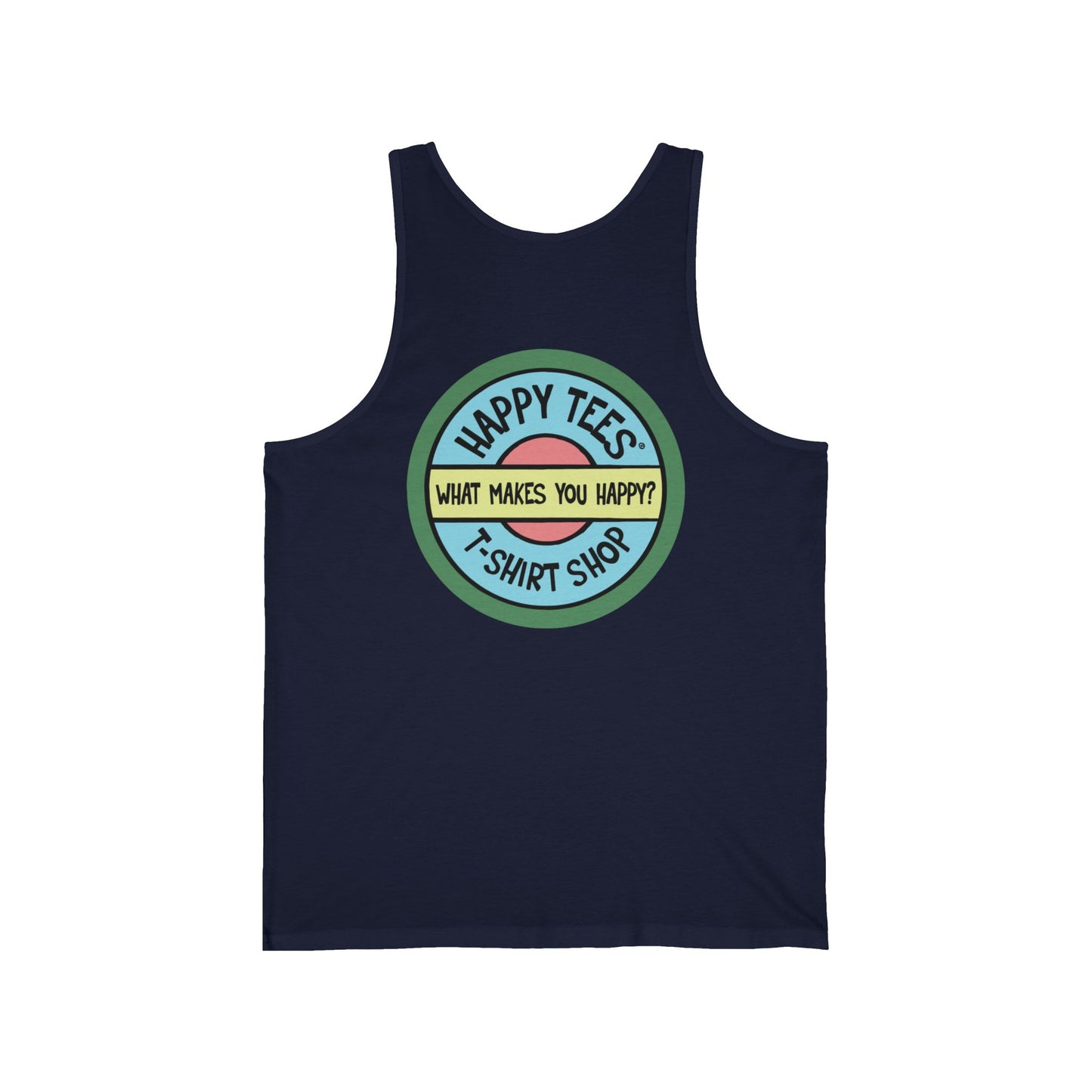 Happy Tees® T-Shirt (Tank Top without front logo)  Tank Top  HAPPY TEES® BRAND