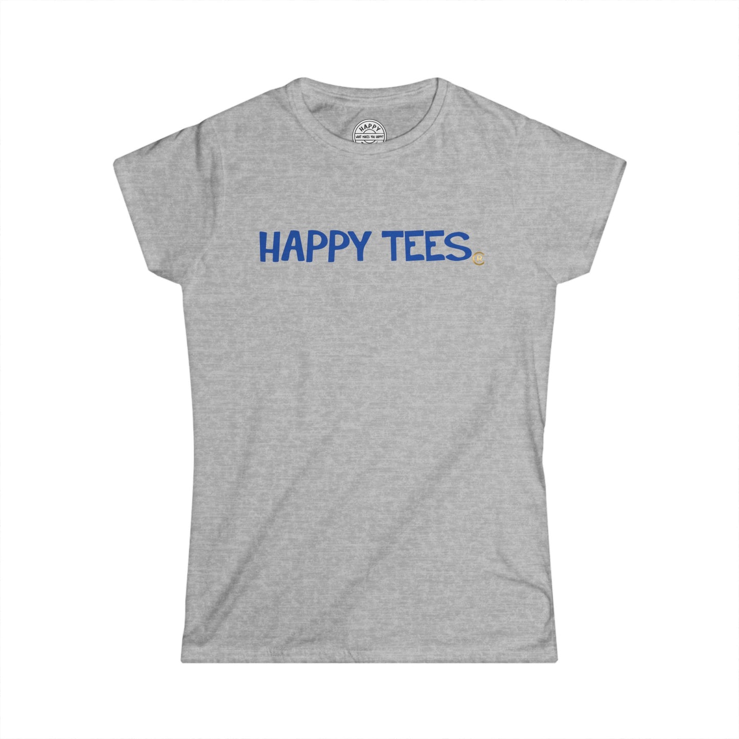 Happy Tees® T‑Shirt (Women's Tee with front logo)  T-Shirt  HAPPY TEES® BRAND