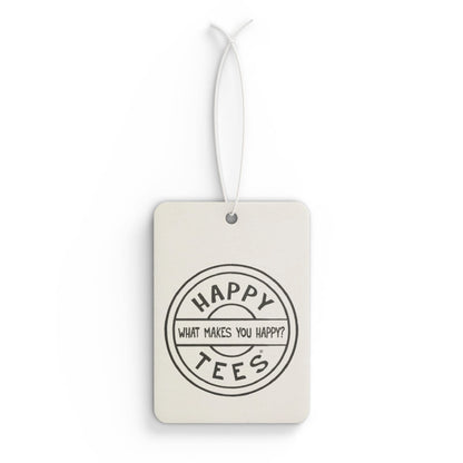 Happy Tees® Air Freshener (black and white)  Accessories 2.75'' × 4'' / Rectangle / Pine HAPPY TEES® BRAND