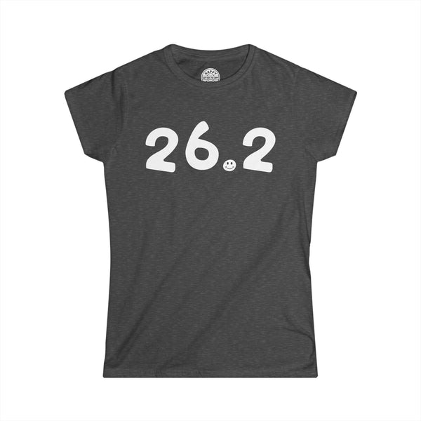 26.2 Happy Tee (Women's)  T-Shirt Dark Heather / 2XL HAPPY TEES® BRAND