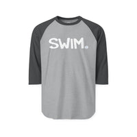 SWIM Happy Tee (Long Sleeve Raglan)  Long-sleeve 2XL / Heather Grey/Heather Charcoal HAPPY TEES® BRAND