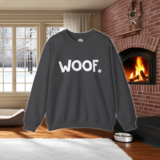 WOOF Happy Tee (Sweatshirt)  Sweatshirt  HAPPY TEES® BRAND