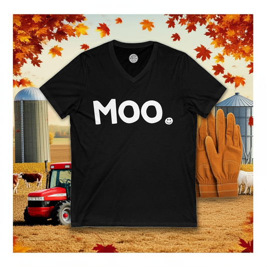 MOO Happy Tee (V-Neck)  V-neck  HAPPY TEES® BRAND