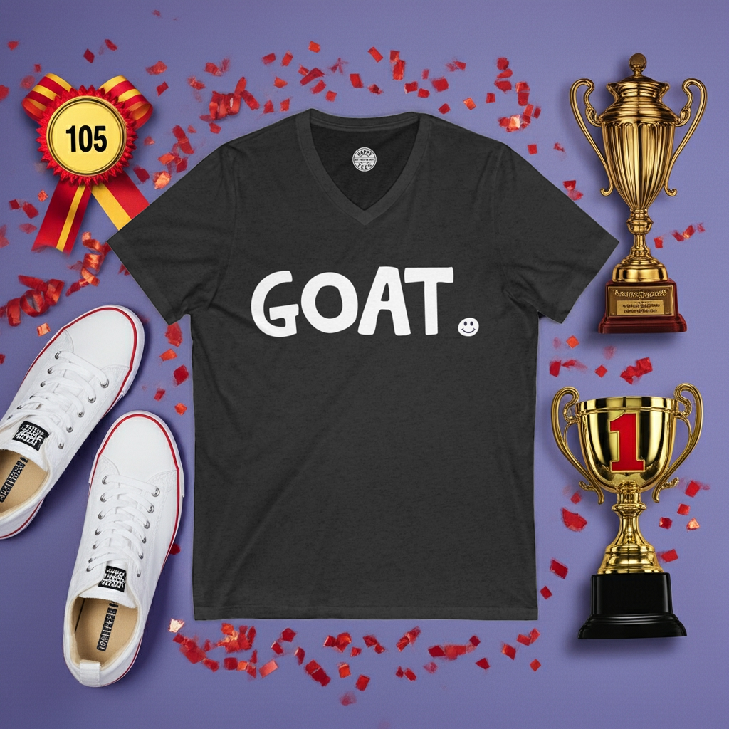 GOAT Happy Tee (V-Neck)  V-neck  HAPPY TEES® BRAND