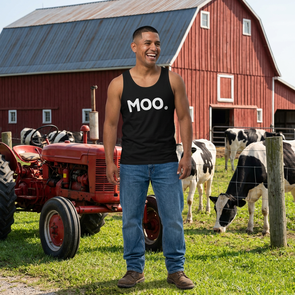 MOO Happy Tee (Tank Top)  Tank Top  HAPPY TEES® BRAND