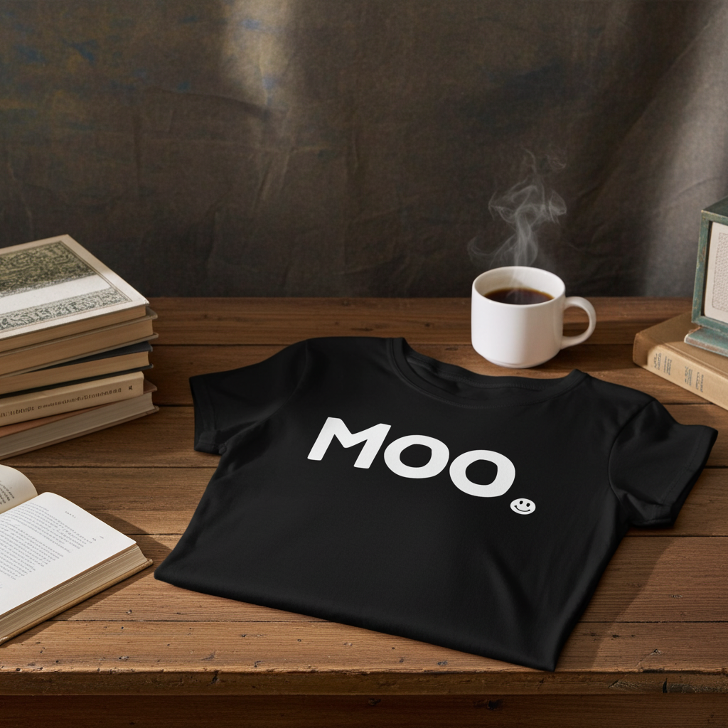 MOO Happy Tee (Women's Tee)  T-Shirt  HAPPY TEES® BRAND