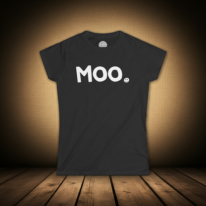MOO Happy Tee (Women's Tee)  T-Shirt  HAPPY TEES® BRAND