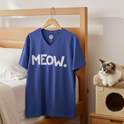 MEOW Happy Tee (V-Neck)  V-neck  HAPPY TEES® BRAND