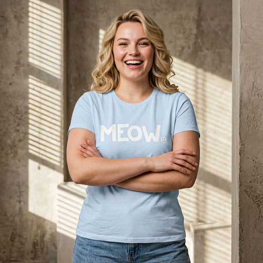 MEOW Happy Tee (Women's Tee)  T-Shirt  HAPPY TEES® BRAND