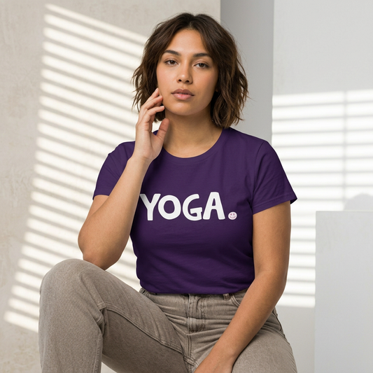 YOGA Happy Tee (Women's Tee)  T-Shirt  HAPPY TEES® BRAND