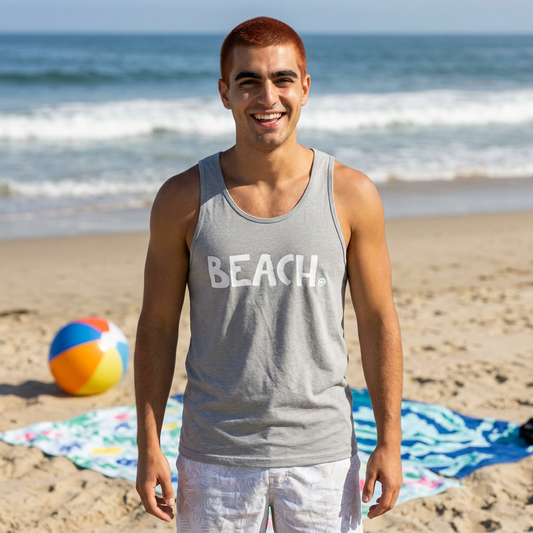BEACH Happy Tee (Tank Top)  Tank Top  HAPPY TEES® BRAND
