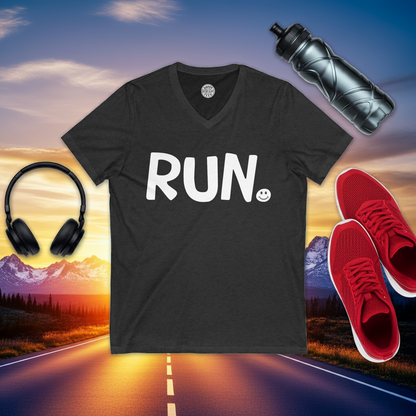 RUN Happy Tee (V-Neck)  V-neck  HAPPY TEES® BRAND