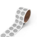 Happy Tees® Round Stickers (black and white, rolls of 50, 100, 250) Printify