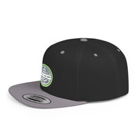 Happy Tees® Flat Bill Cap (Circular Logo T-Shirt Shop, Embroidery)