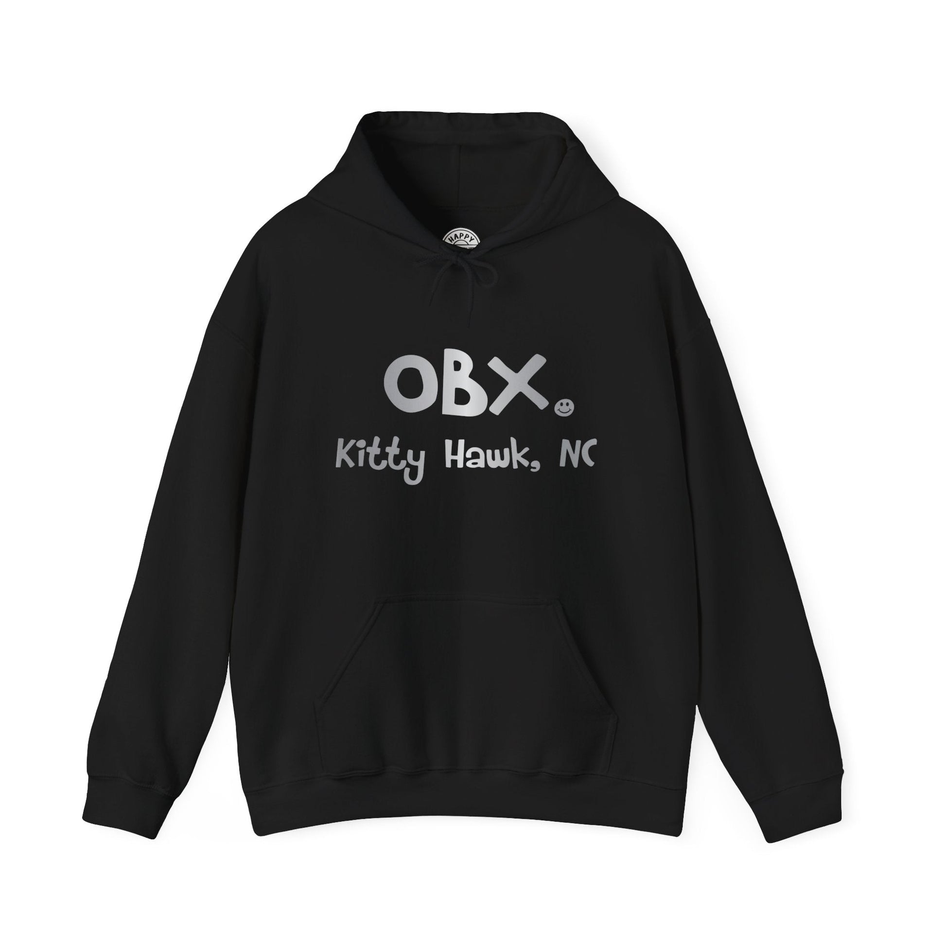 OBX Happy Tee (Hoodie, Silver) Printify