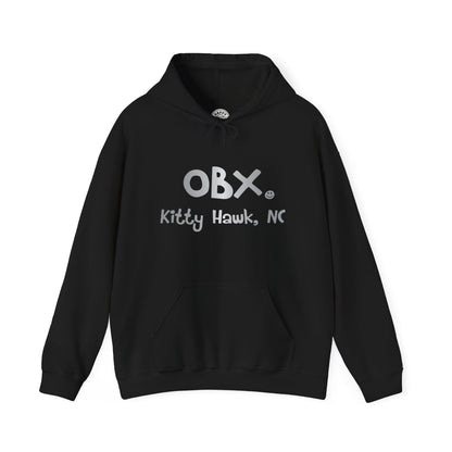 OBX Happy Tee (Hoodie, Silver) Printify