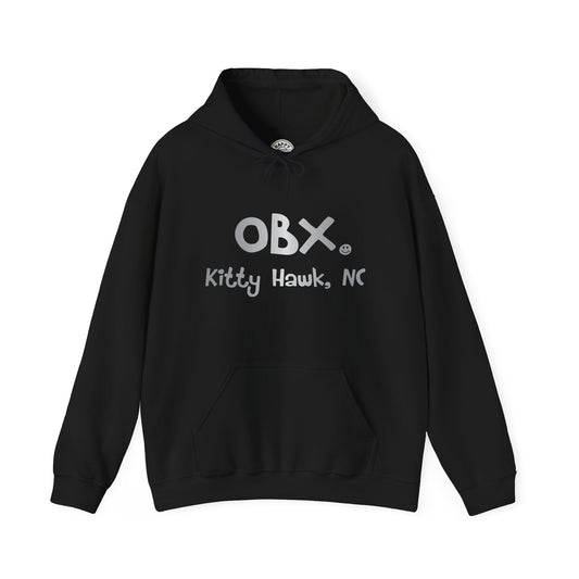 OBX Happy Tee (Hoodie, Silver) Printify