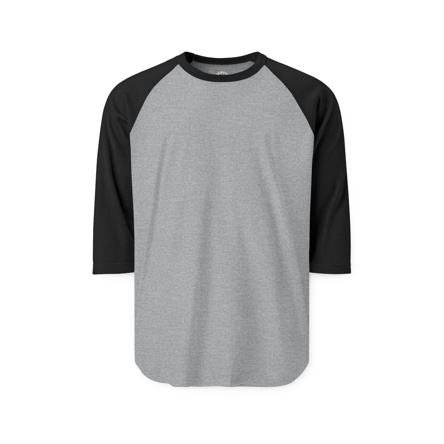 BASIC Happy Tee (Long Sleeve Raglan)  Long-sleeve 2XL / Heather Grey/Black HAPPY TEES® BRAND