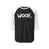 WOOF Happy Tee (Long Sleeve Raglan)  Long-sleeve 2XL / Black/White HAPPY TEES® BRAND