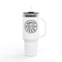 Happy Tees® Tumbler (black and white) Printify