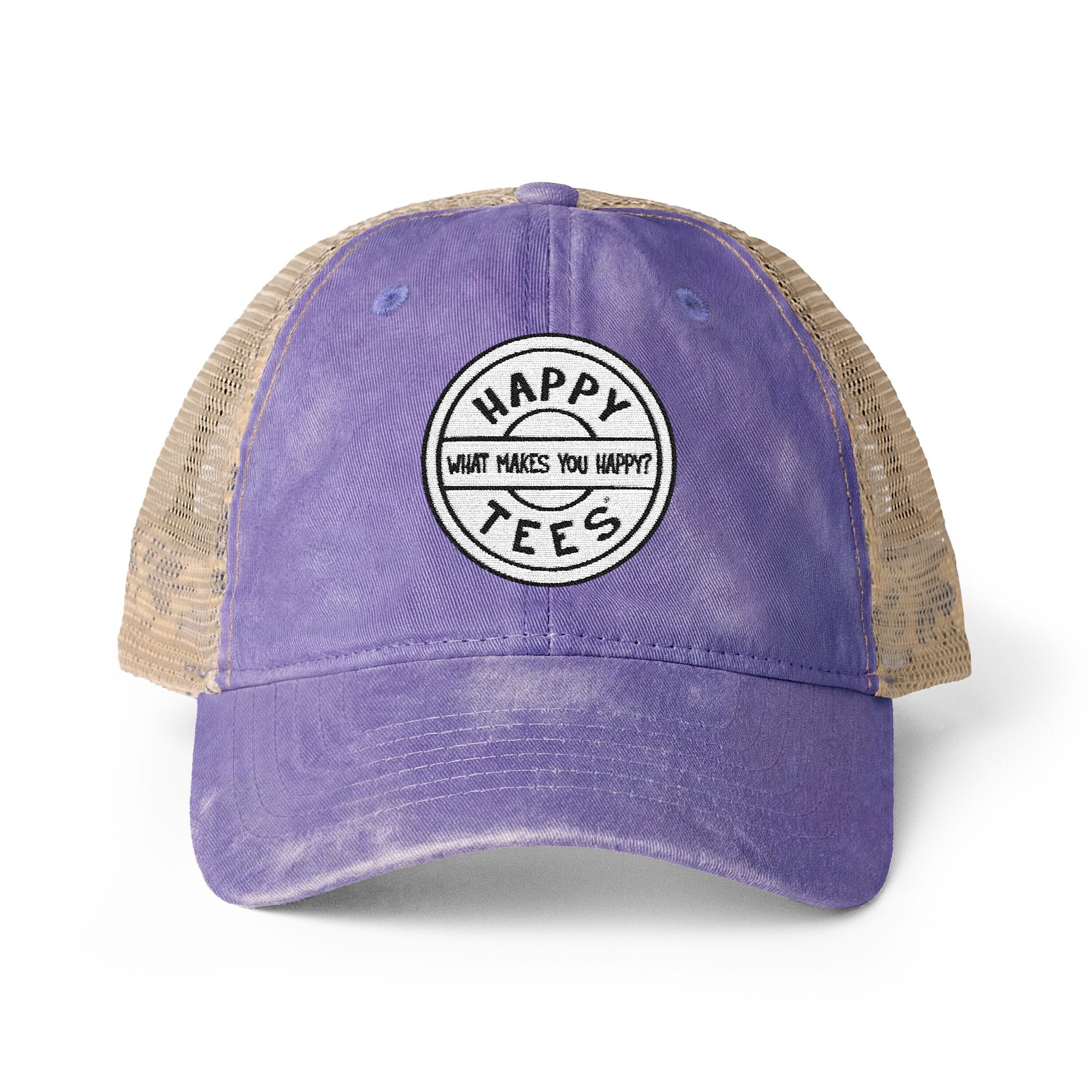 Happy Tees® Cap (Women's Washed Mesh-Back, Embroidery)  Hats  HAPPY TEES® BRAND